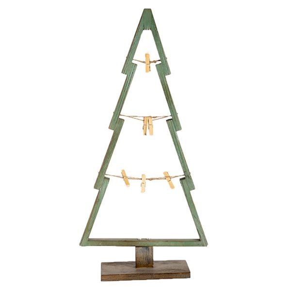 Wooden Christmas Tree Card Holder 